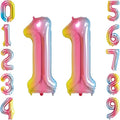 40 Inch Rainbow Foil Number 11 Balloon by TNCDJKPA