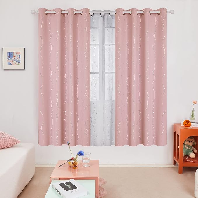 Deconovo Living Room Curtains 72 Inches Long, Thermal Insulated, Room Darkening - Image 2