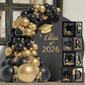 Graduation Decorations 2026, PROUD OF YOU, Class of 2026 and 130pcs Black and by Staraise