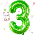40 inch Number Balloon 0-9 Green Large Number 3 Balloons, Digital Balloons by Smlpuame