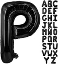 Lovoir 40 Inch Large Black Letter P Balloons Big Size Jumbo Mylar Foil Helium by Lovoir