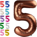 Coffee Brown Number 5 Balloon 40 inch, Birthday Party Balloons Decorations | by Upgesy