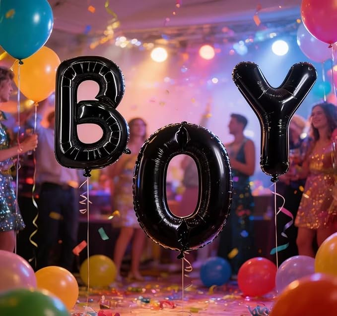 40 Inch Black Letter B Foil Balloon | Large Jumbo Mylar, Helium Alphabet Balloon - Image 8