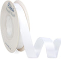 Ribbli White Satin Ribbon 5/8 inch x Continuous 25 Yards, Double Faced Satin Use by Ribbli