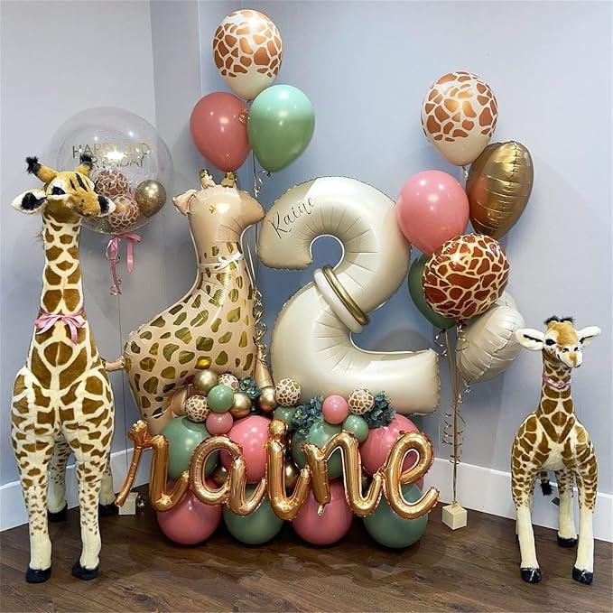 Beige 30 Balloon Numbers, 40 Inch Large Cream Foil Number 3 & 0 Balloons - Image 6