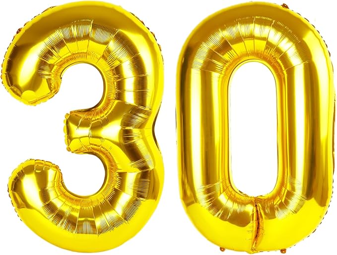Numbers 27 Balloon 40Inch Gold Balloons by Argthjy