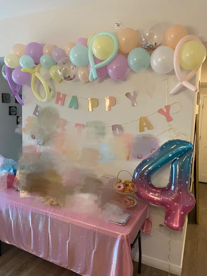 Number Balloons 7 Balloon for 7 Birthday Decorations, 40 inch Blue and Pink | - Image 3