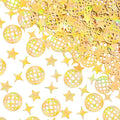 xo, Fetti Gold Disco Foil Confetti - 200 pc | Birthday Party Accessory, Bachelorette Favor, Boogie DIY Activity, Bday Decoration, Glitter Table Decor, Groovy Tablescape