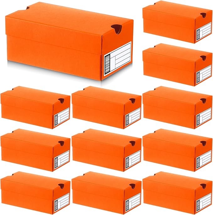 12 Sets Mini Sneaker Boxes for Party Favors Mini Shoe Gifts Boxes 4.7 x 2.5 x 2 Inch Sports Small Gift Case with Editable Label for Candies Cookies Snacks