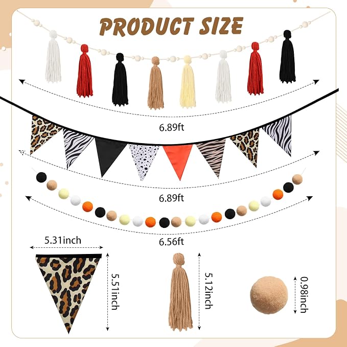 Hahafelt 4 Pcs Baby Shower Party Decoration Kit Pennant Bunting Banner Tassel - Image 2