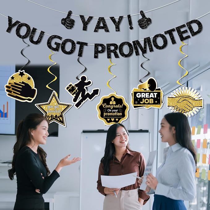 Yay! You Got Promoted Congratulations Banner Congratulations Decorations - Image 6