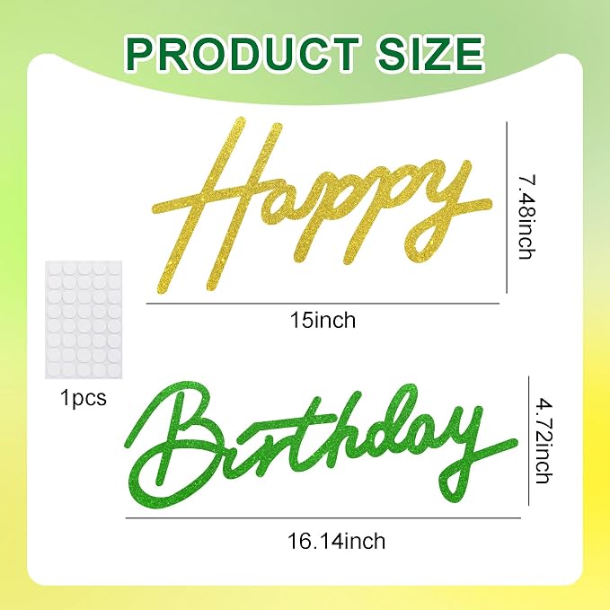 TONIFUL Happy Birthday Sign for Backdrop - Image 3