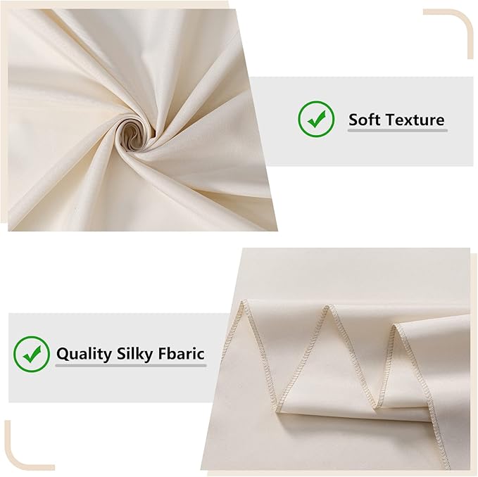 10ft x 10ft Beige Backdrop Curtains for Wedding Birthday Baby Shower Photography Backdrop Fabric Curtains Drapes Home Window Decorations Rod Pocket Light Filtering Window Drapes,5ft x 10ft, 2 Panels