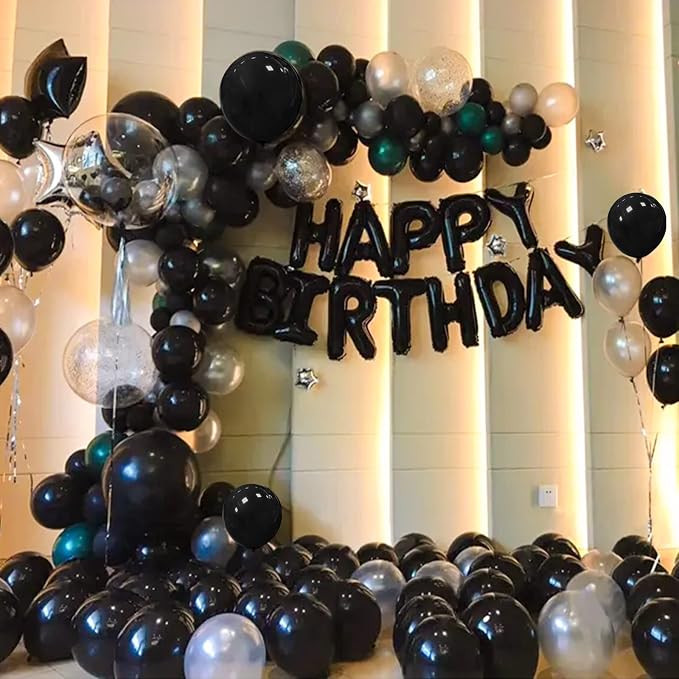 Black Latex Balloons 100 Pack 12 Inch Black Round Helium Balloons Party Balloons - Image 5
