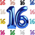 Navy Blue Number 16 Balloon 40 Inch by IWERP