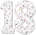 Wildflower Number 18 Balloon for 18th Flower Birthday Party Decorations | 40'' by Froova
