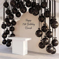 20 Pcs Metallic Black Foil Balloons Giant 22 Inch 4d Round Metallic Balloons by Unknown