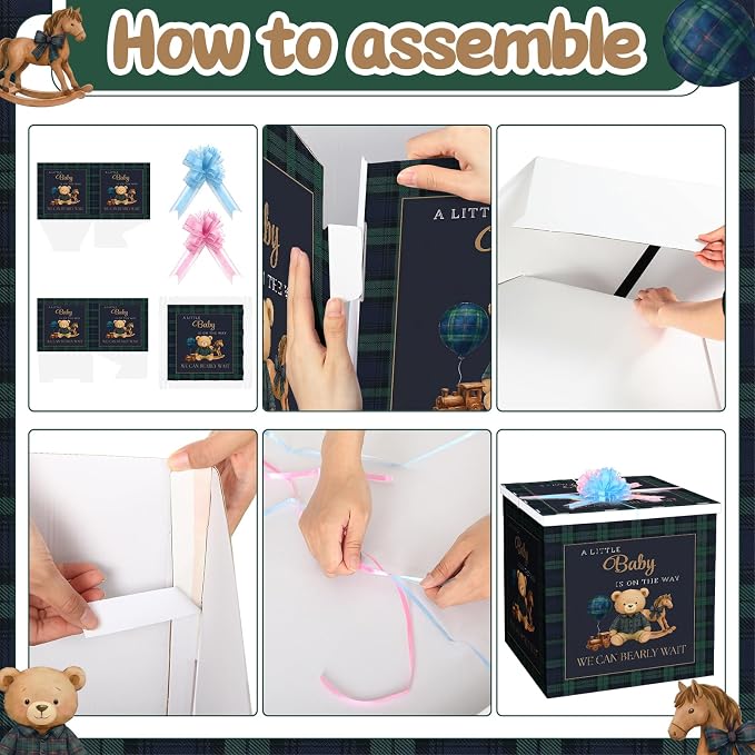 AmazingSpark 28in Giant Gender Reveal Gift Box - Image 3