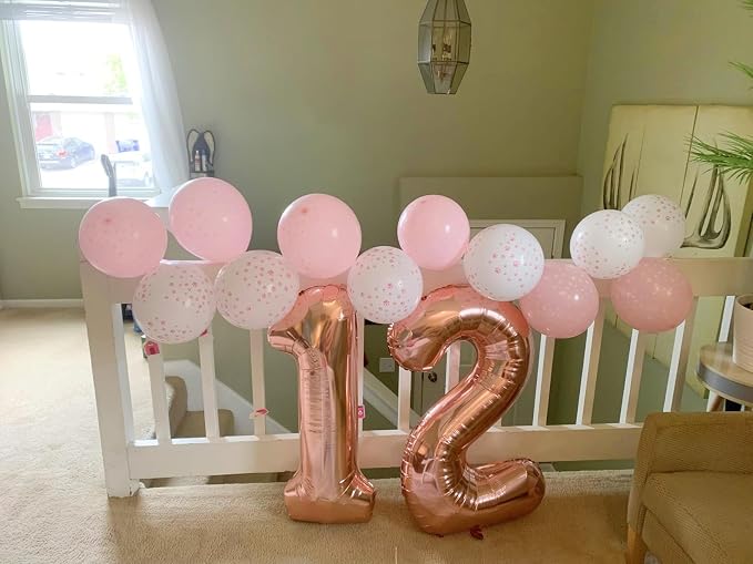 40 Inch Number 25 Balloon for 25th Year Old Birthday Decorations, Rose Gold | - Image 5