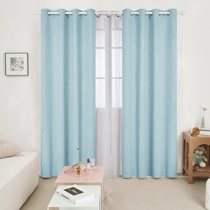 Deconovo Living Room Curtains 84 Inches Long, Thermal Insulated, Room Darkening - Image 2