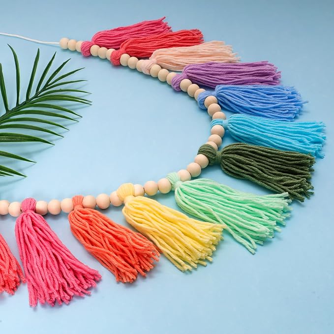 Colorful Tassel Garland Yarn Bunting Banner - Image 7