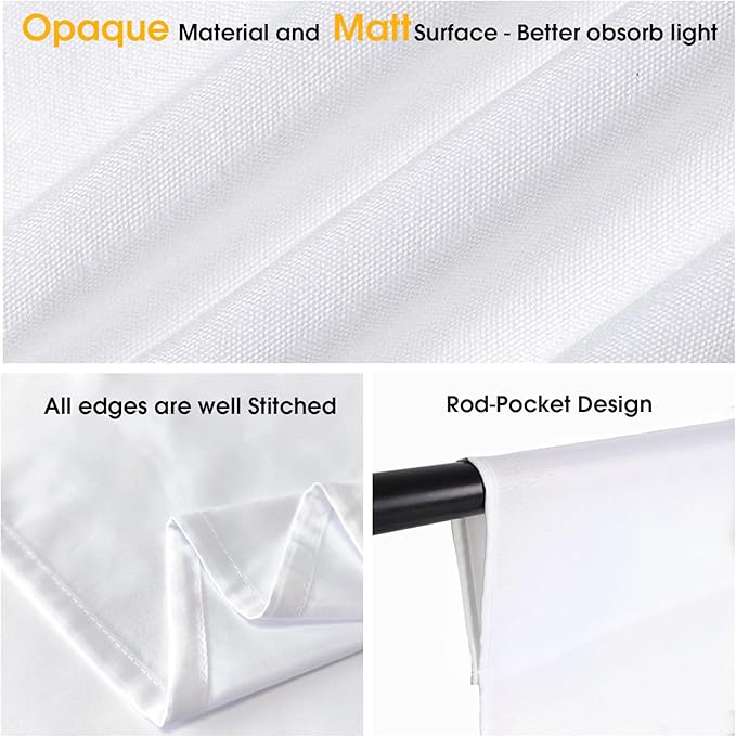 CPLIRIS 10x20ft White Backdrop for Photography, Dual-Size Dual-Pocket Design - Image 4