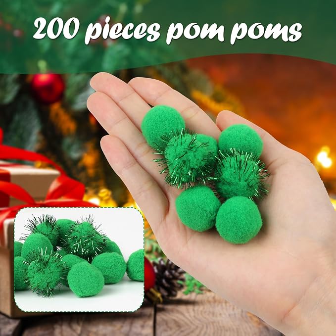 Phinus 200 PCS Pom Poms, 1 Inch Pompoms - Image 6