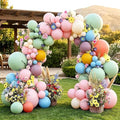 Blue Green Pink Balloon Arch by doublestuffed