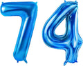 Number 74 Balloons for 74th Birthday Party Decorations, 0-100 Large No.74 by Joycard