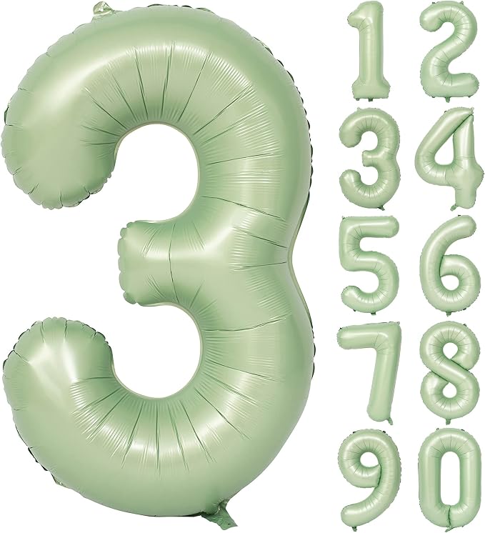 40" Olive green Number Balloon Helium Foil Mylar Balloon Birthday Digital 3 | by Exquisitehighqualitypartydecorationstomeetyoureveryneed%EF%BC%81