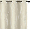 Yakamok Cream Light Blocking Curtains 72 Inches Long Silver Print Wide 42" | by Yakamok