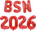 TONIFUL 2026 Nurse Graduation Decorations Red BSN 2026 Balloons 16 Inch BSN by TONIFUL