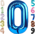 Number 0 Balloon Birthday Decorations, 40In Dark Blue Balloons by Mluchee