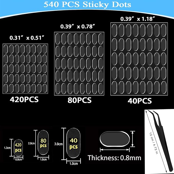 Double Sided Sticky Tack, Removable Clear Dots Glue Gel Adhesive Putty - Image 2