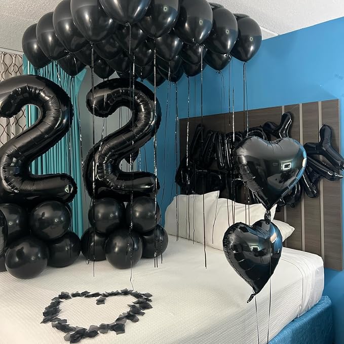 Black Number 60 Balloon 40 Inch - Image 2
