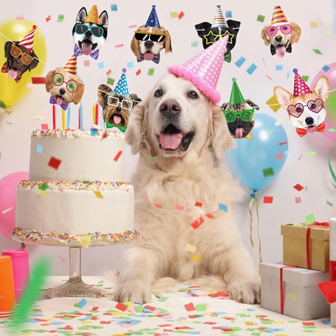 Hooqict Dog Birthday Banner Puppy Themed Party Decorations - Image 7