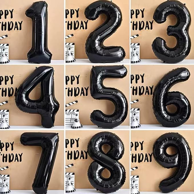 36 Balloon Numbers Black Happy 36th Birthday Balloons Decoraions - Image 4