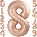 40 Inch Caramel Foil Number 8 Balloon by TNCDJKPA