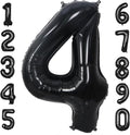 40 Inch Black Number 4 Balloons Helium Giant Black 4 Balloons by LHOAVWE