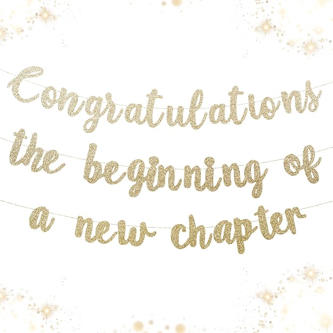 Pre-Strung New Journey Party Decorations Congratulations Banner The Beginning by Unknown