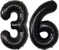 36 Balloon Numbers Black Happy 36th Birthday Balloons Decoraions by COLORFULELVES