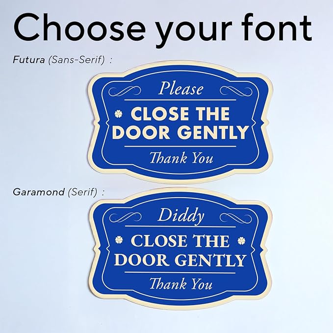 Custom Decorative Outdoor Metal Sign, Personalized Aluminum Driveway Sign - Waterproof, Made In USA - Design 3 Blue Steel 36x24 In