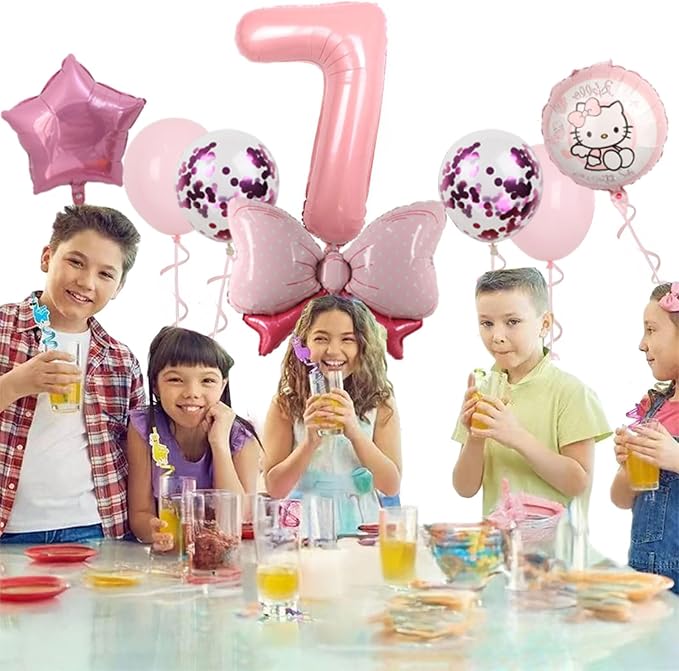 Cartoon Party Balloons, Cute Number 7 Balloon - Image 5