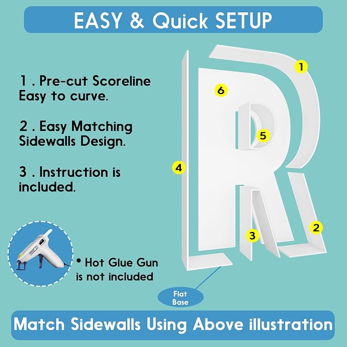 2FT Letter R Mosaic Balloon Frame Letter DIY Fillable Letters Kit - Image 3