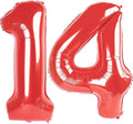 Giant Red 14 41 Balloon Number 40 Inch, 14 41 Number Balloons Birthday Supplies by Upgesy