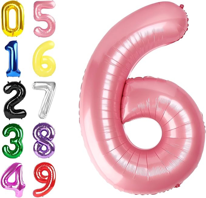 Number 5 Balloon 40 Inch Pearl Pink Balloon by Argthjy