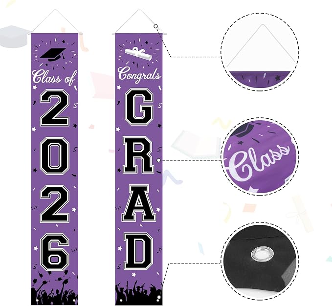 2026 Graduation Decorations, Graduation Banner Class of 2026, Hanging - Image 6