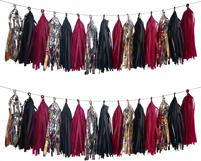 Tassel Garland Tissue Paper Tassel Banner, Tassels Party Decorations by AimtoHome