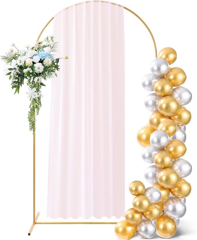 7.2 ft Gold Metal Balloon Arch Stand by ZHIYO-LIFE