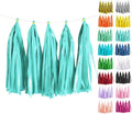 Light Blue Tassel Garland 20 Pcs, Tissue Paper Tassels Garland Banner by ODDODDY